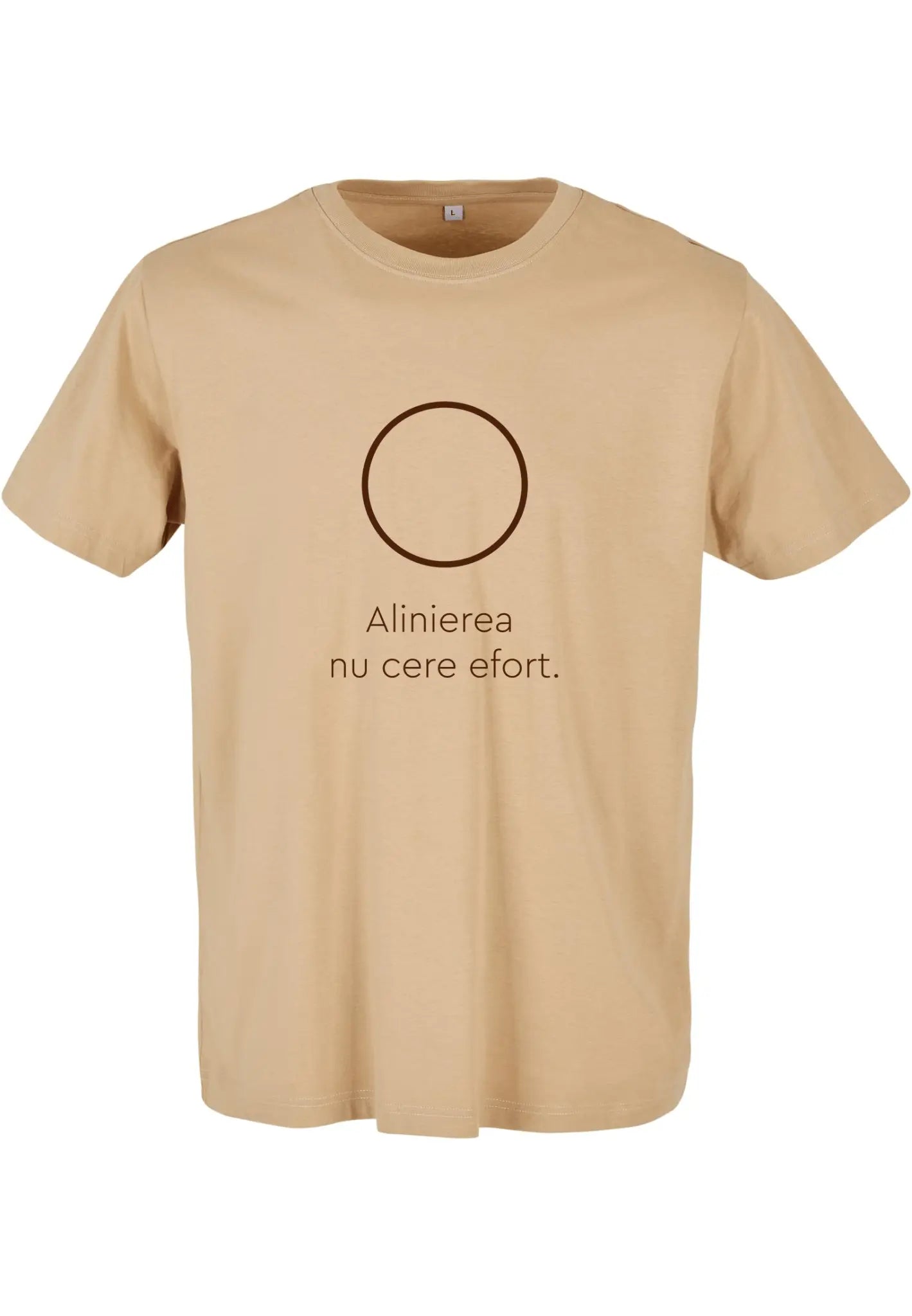 Alinierea nu cere efort - tricou S din bumbac 100% - colecția FIRESC Tricou unisex - slow fashion România