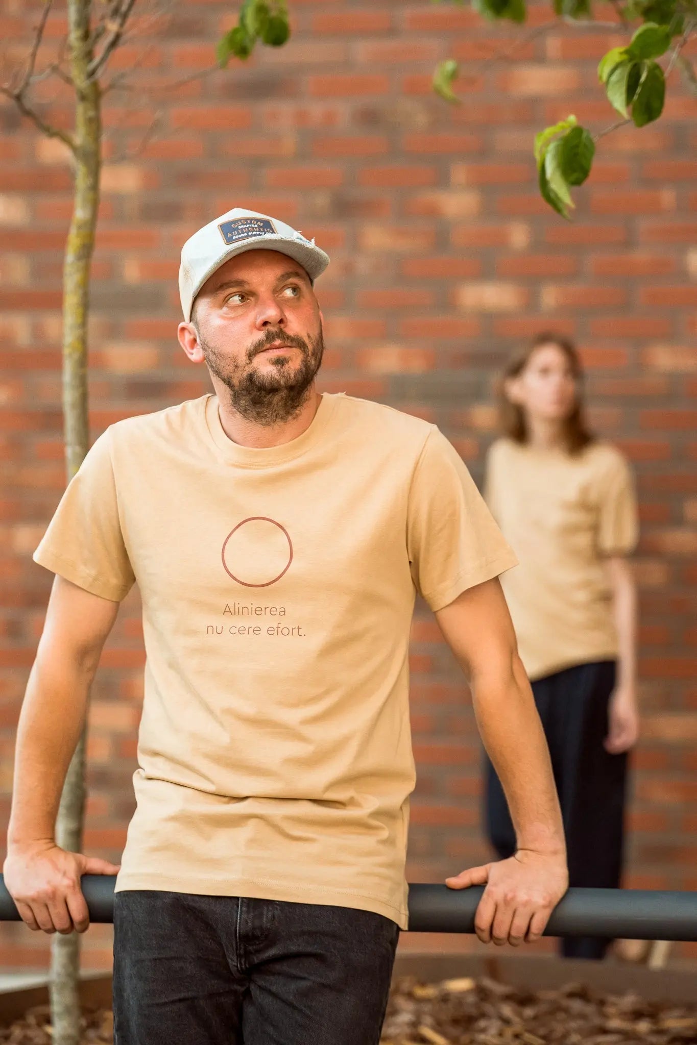Alinierea nu cere efort - tricou S din bumbac 100% - colecția FIRESC Tricou unisex - slow fashion România