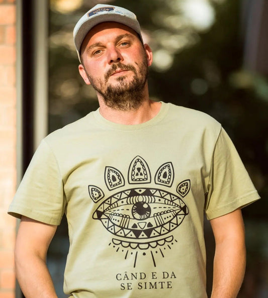 Când e DA, se simte - tricou S din bumbac 100% - colecția FIRESC Tricou unisex - slow fashion România