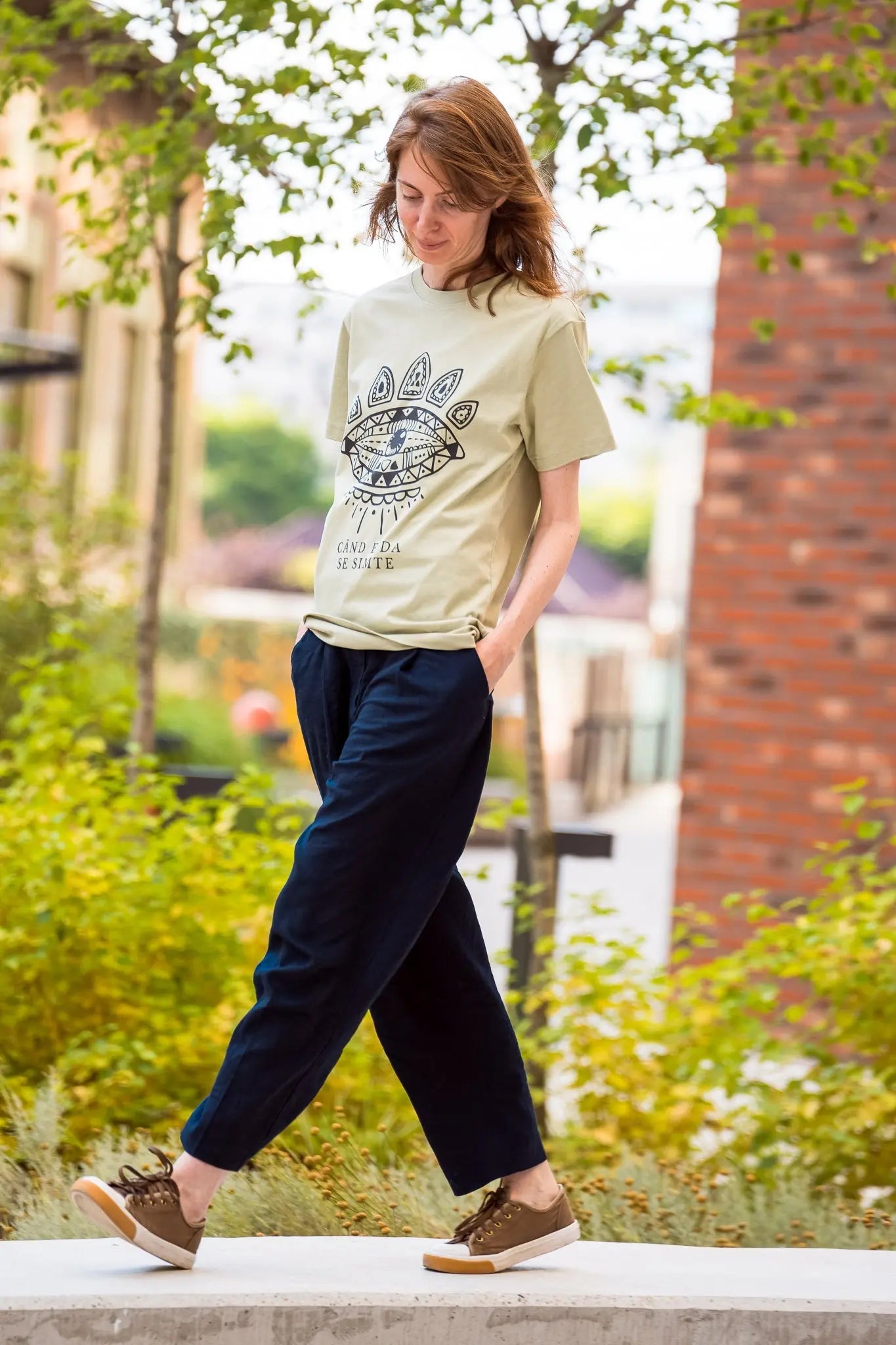 Când e DA, se simte - tricou S din bumbac 100% - colecția FIRESC Tricou unisex - slow fashion România