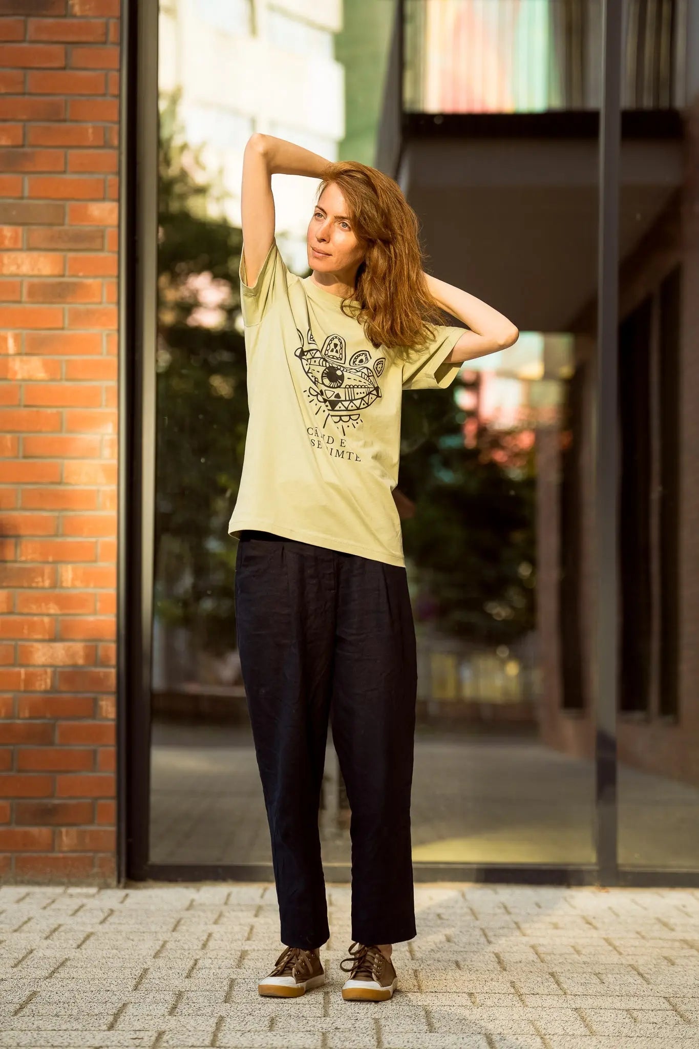 Când e DA, se simte - tricou S din bumbac 100% - colecția FIRESC Tricou unisex - slow fashion România