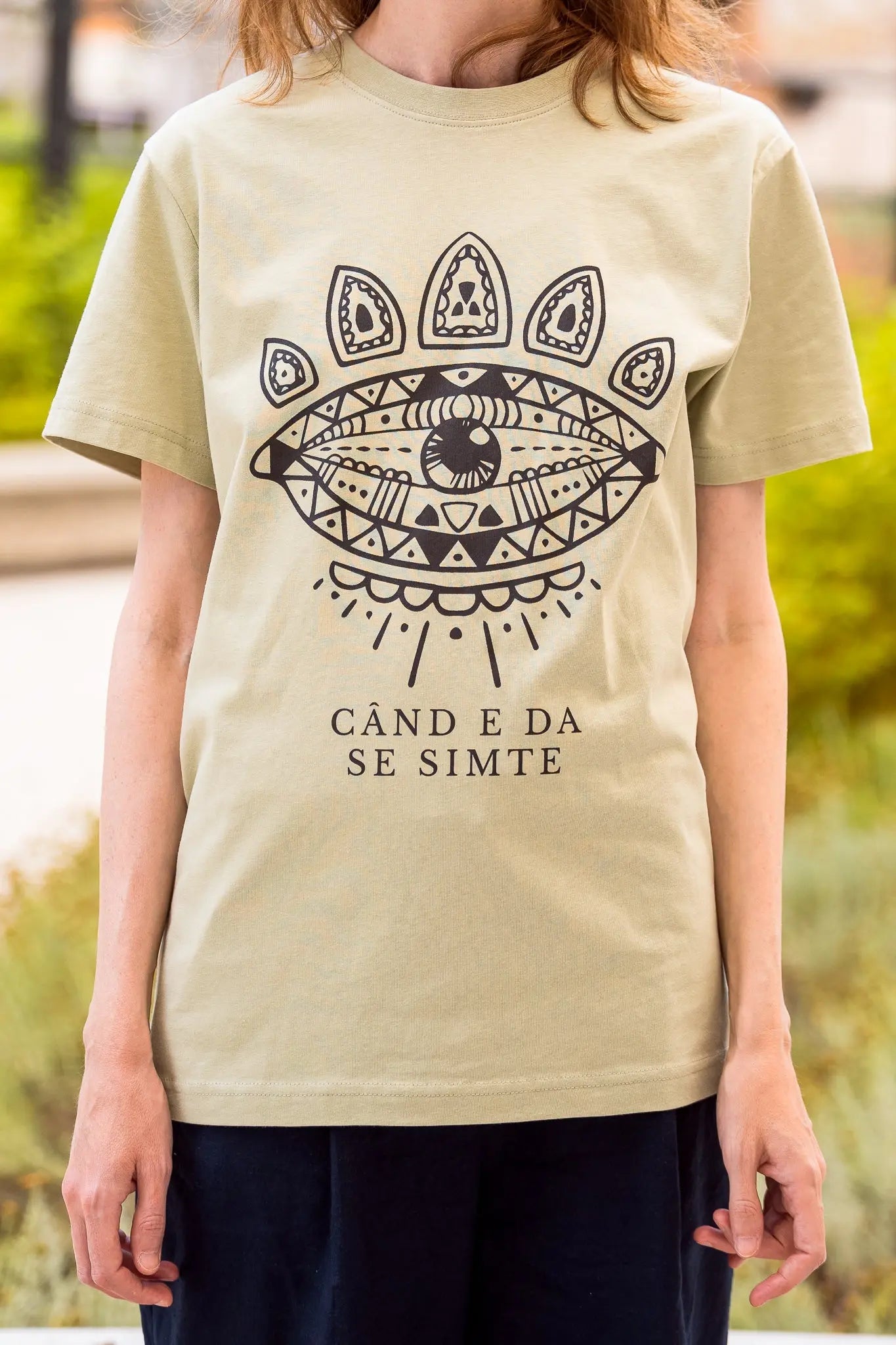 Când e DA, se simte - tricou S din bumbac 100% - colecția FIRESC Tricou unisex - slow fashion România