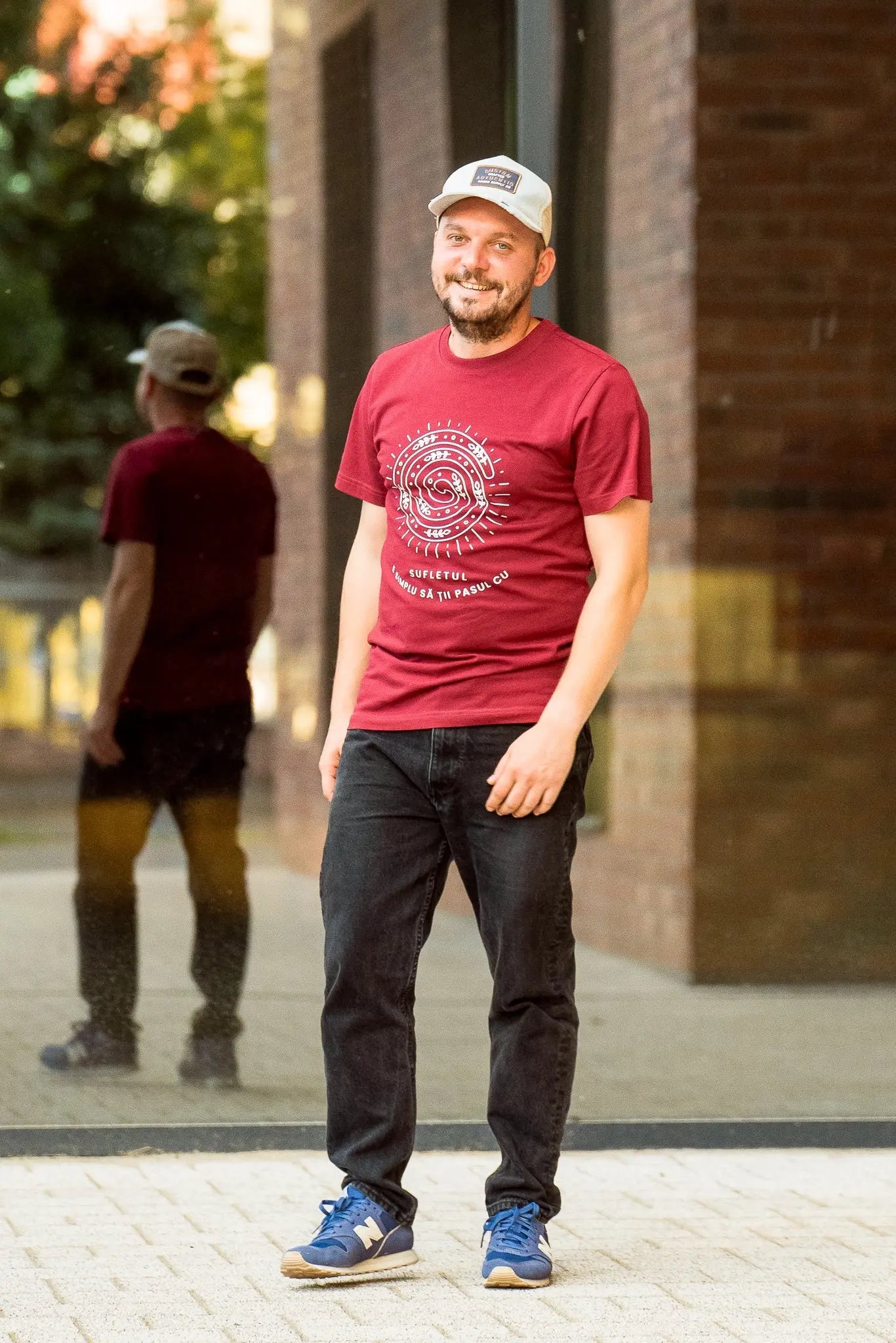 E simplu să ții pasul cu sufletul - tricou S din bumbac 100% - colecția FIRESC Tricou unisex - slow fashion România