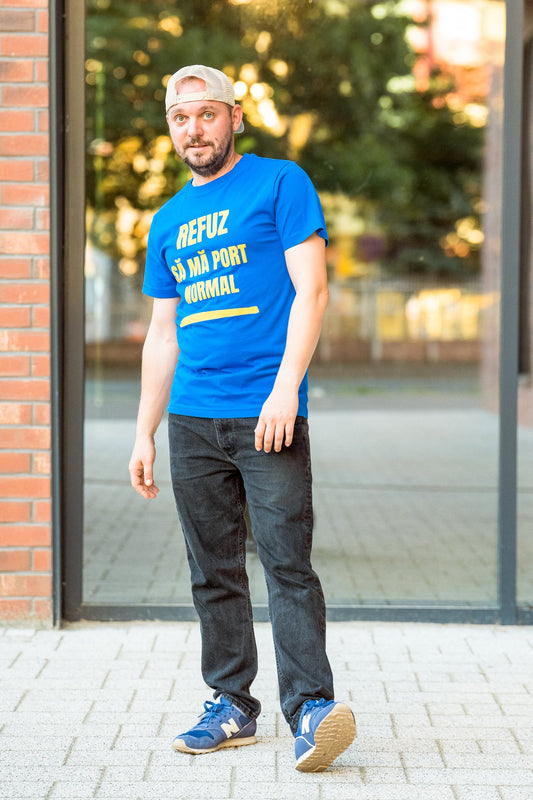 Refuz să mă port normal. - tricou S din bumbac 100% - colecția FIRESC Tricou unisex - slow fashion România