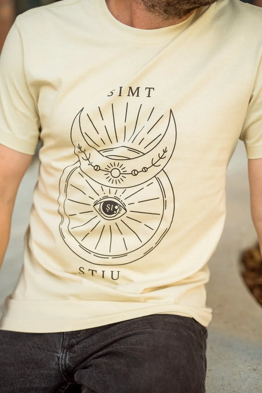 Simt și știu - tricou S din bumbac 100% - colecția FIRESC Tricou unisex - slow fashion România