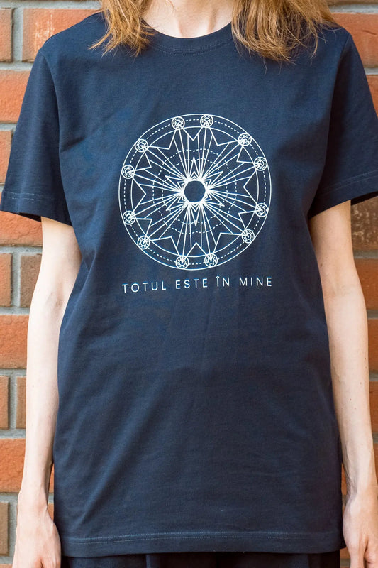 Totul este în mine - tricou S din bumbac 100% - colecția FIRESC Tricou unisex - slow fashion România