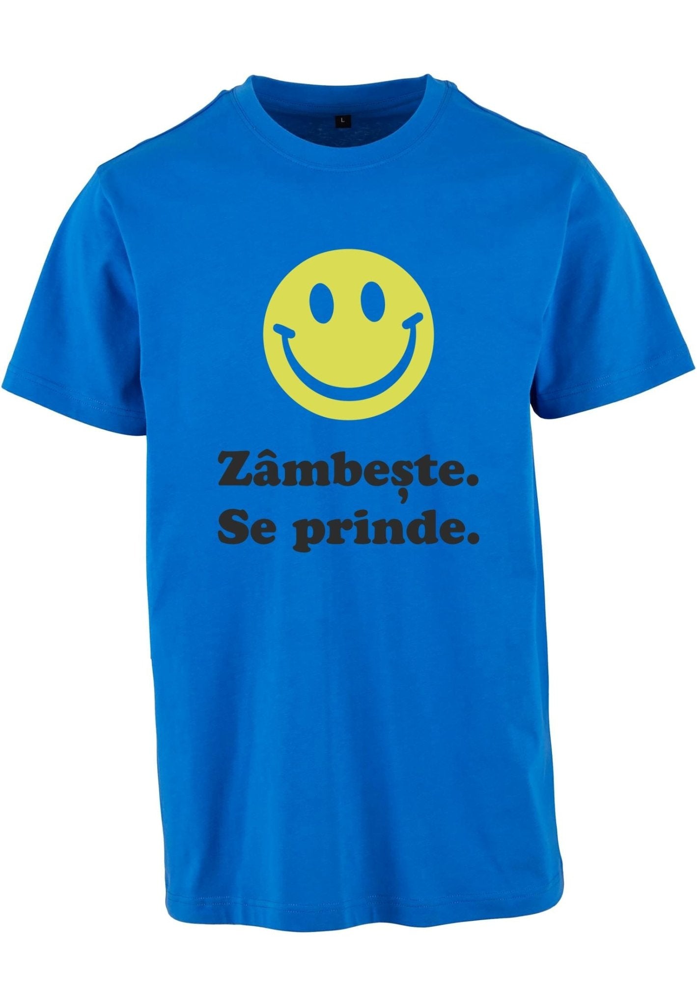 Zâmbește. Se prinde. - tricou S din bumbac 100% - colecția FIRESC Tricou unisex - slow fashion România