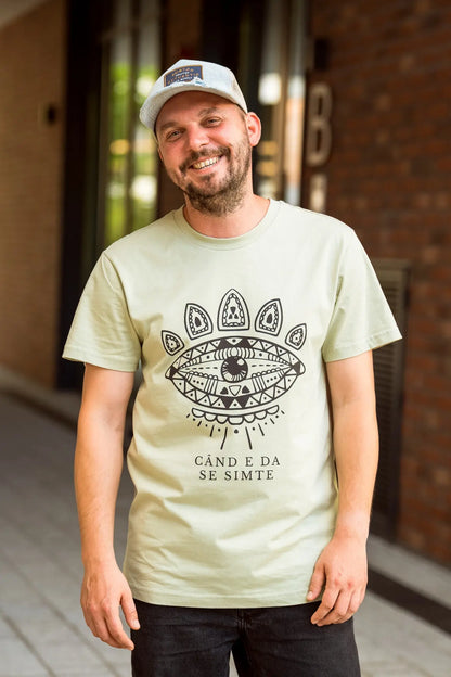 Când e DA, se simte - tricou S din bumbac 100% - colecția FIRESC Tricou unisex - slow fashion România