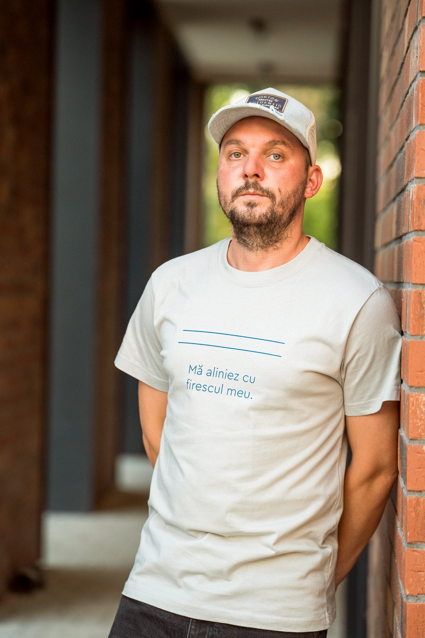 Mă aliniez cu firescul meu - tricou S din bumbac 100% - colecția FIRESC Tricou unisex - slow fashion România