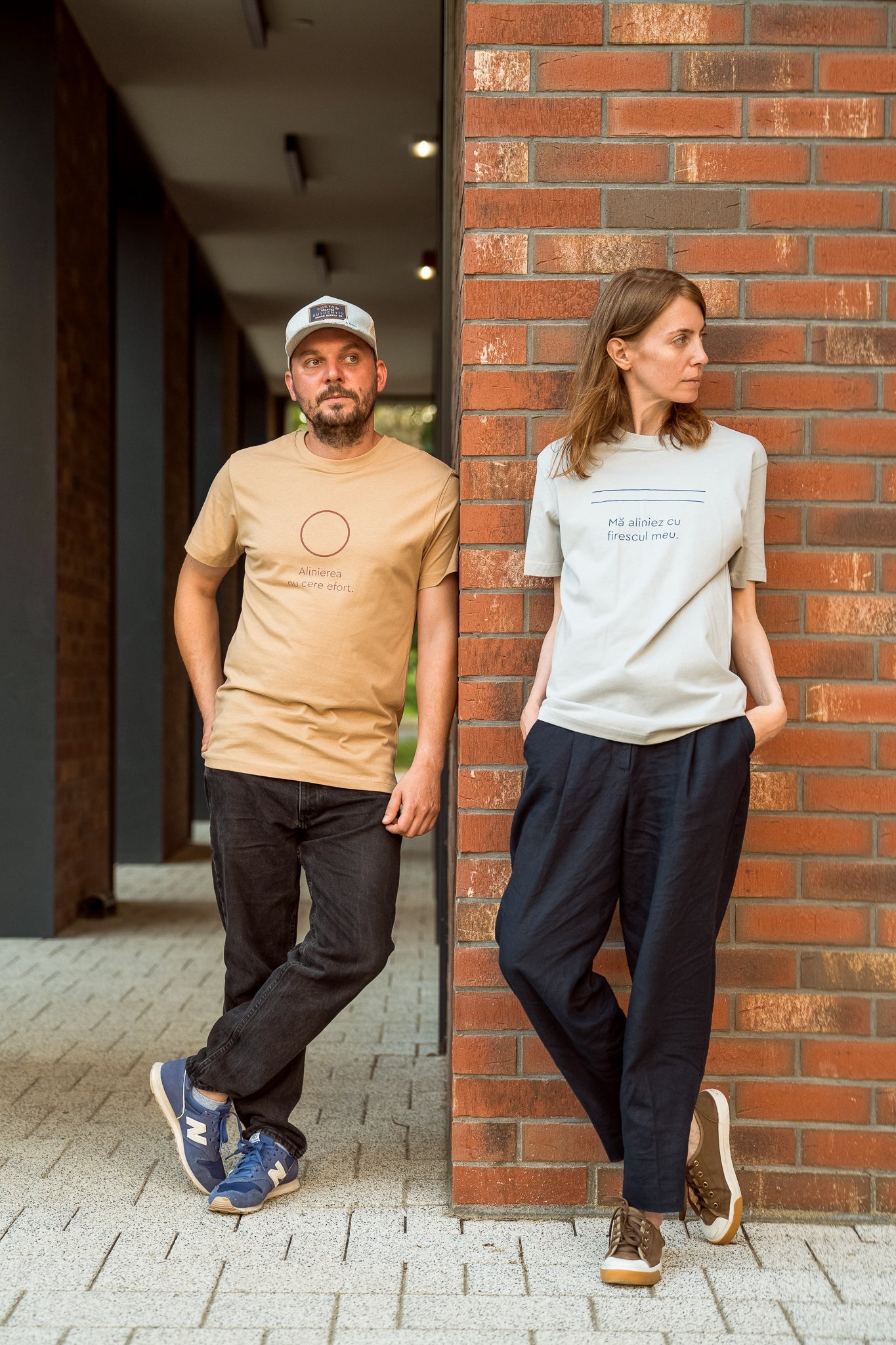 Mă aliniez cu firescul meu - tricou S din bumbac 100% - colecția FIRESC Tricou unisex - slow fashion România