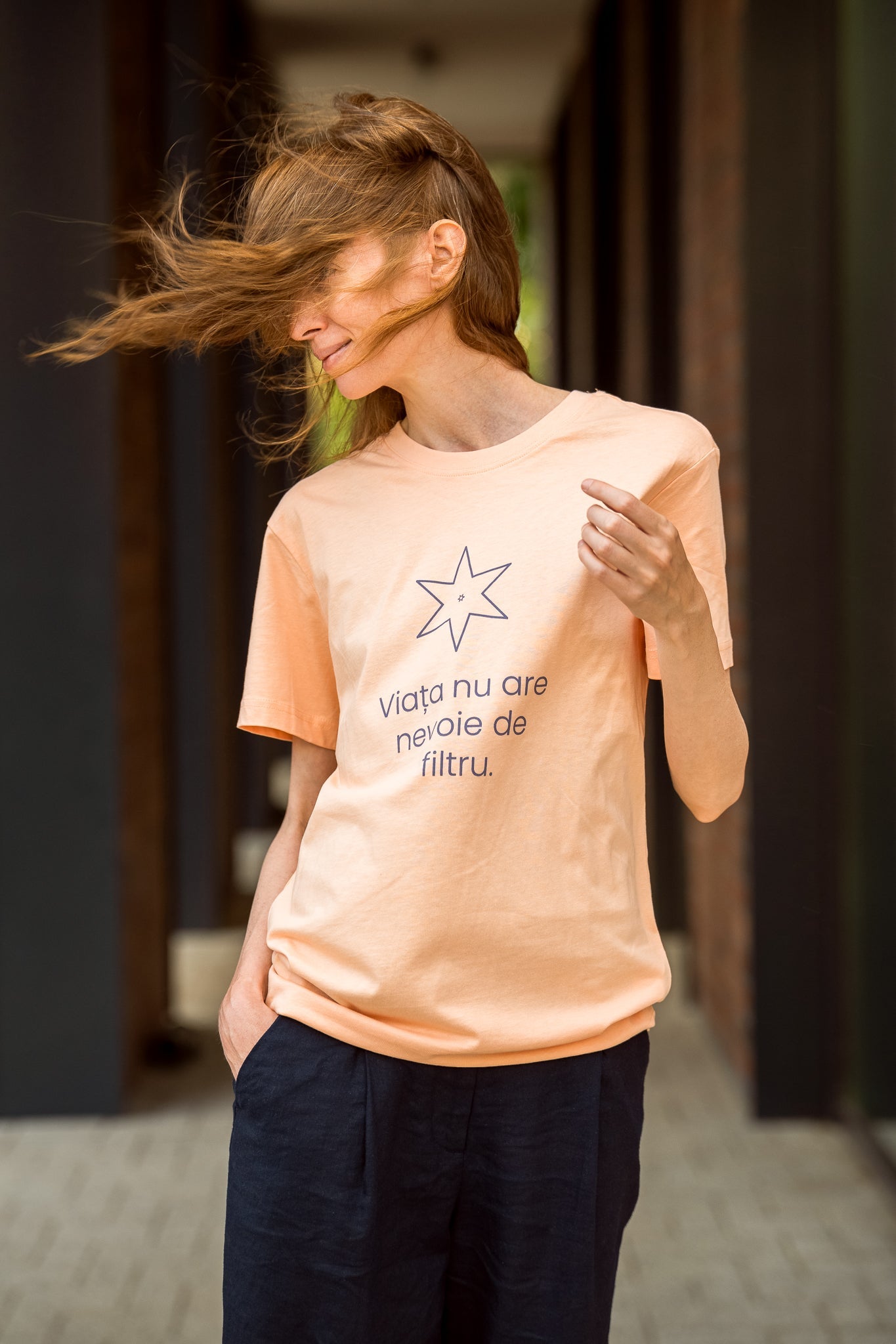 Viața nu are nevoie de filtru - tricou S din bumbac 100% - colecția FIRESC Tricou unisex - slow fashion România