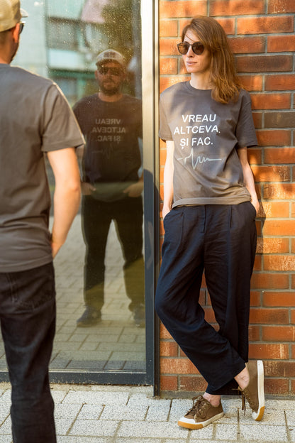 Vreau altceva. Și fac - tricou S din bumbac 100% - colecția FIRESC Tricou unisex - slow fashion România